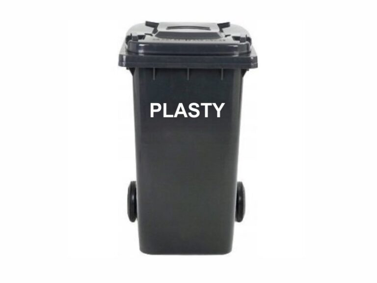 Samolepky na popelnici Plasty