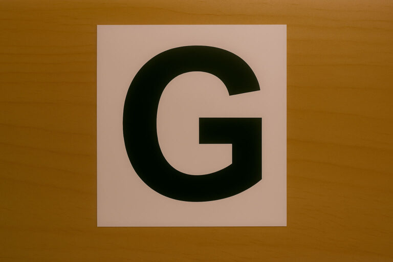 Samolepka velké písmeno G