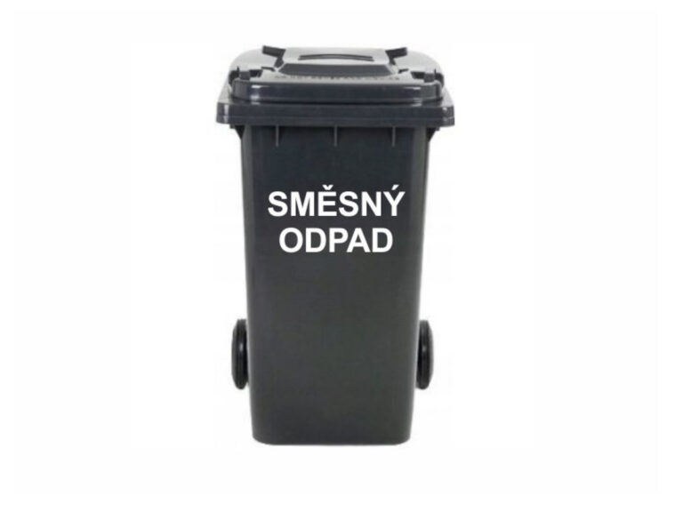 Samolepka na popelnici směsný odpad