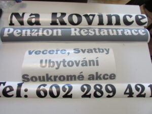 Samolepka reklamní cedule