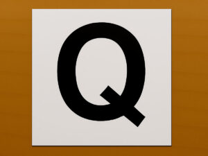 Samolepka Q