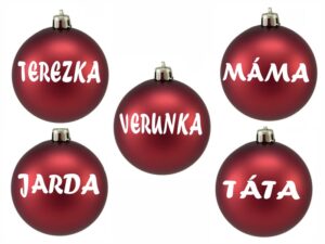 Rodinná sada ozdoby se jménem