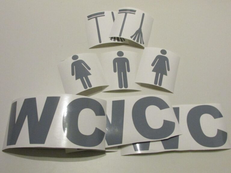 Výroba samolepky WC
