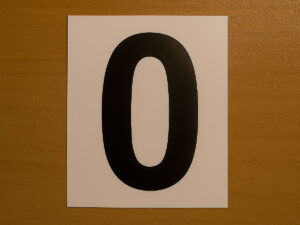 Samolepka číslo 0