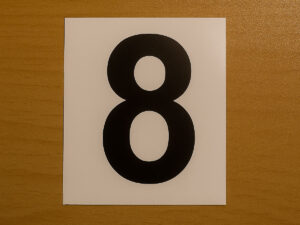 Samolepka číslo 8