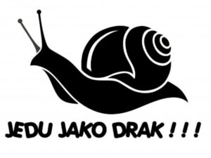 Samolepka jedu jako drak