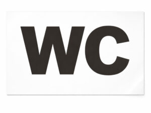 Samolepka na dveře WC