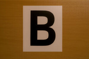 Samolepka písmeno B