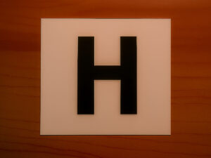 Samolepka písmeno H