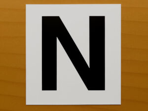 Samolepka písmeno N