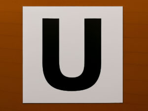 Samolepka písmeno U