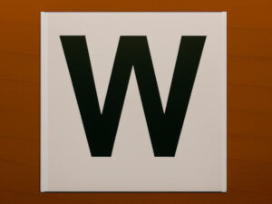 Samolepka písmena W