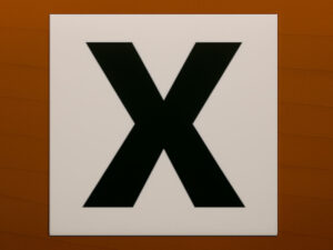 Samolepka písmeno X
