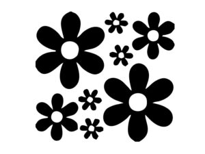 Samolepky kytičky sada